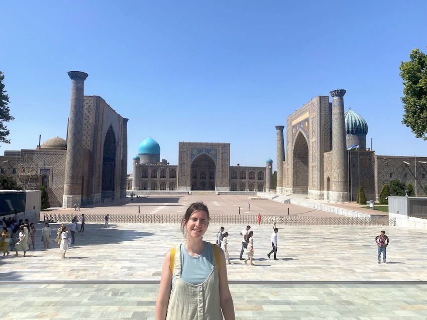 yo en la plaza del registan