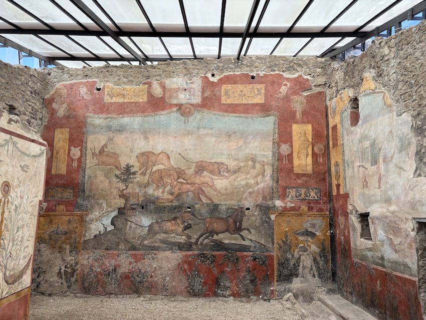 frescos en pompeya italia